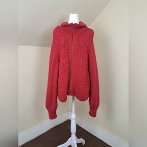 Northern Watters Knitwear Wool/Laine Red Sweater Size 40(M) Canada Made